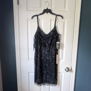 Adrianna Papell Cocktail Fringe Dress (16M)